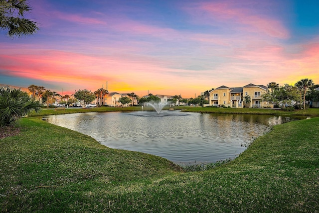 property view of water featuring a residential view