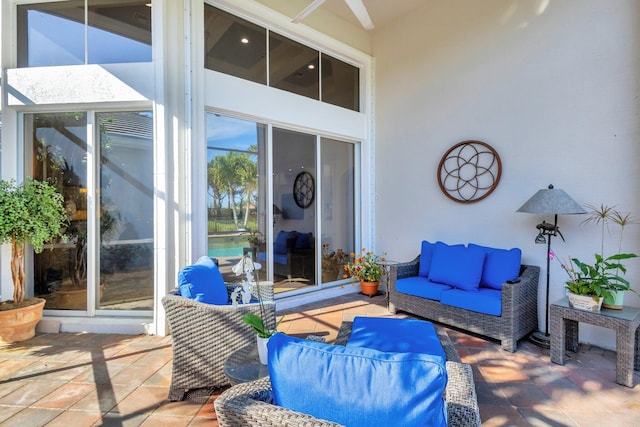 view of patio / terrace with an outdoor hangout area