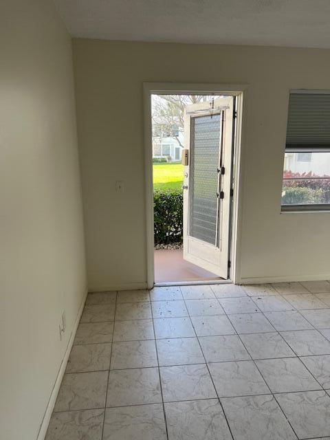 entryway with baseboards