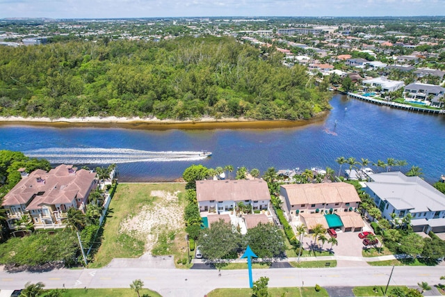 609 NE 19th Ave, Deerfield Beach, FL 33441 - drone / aerial view with a residential view and a water view