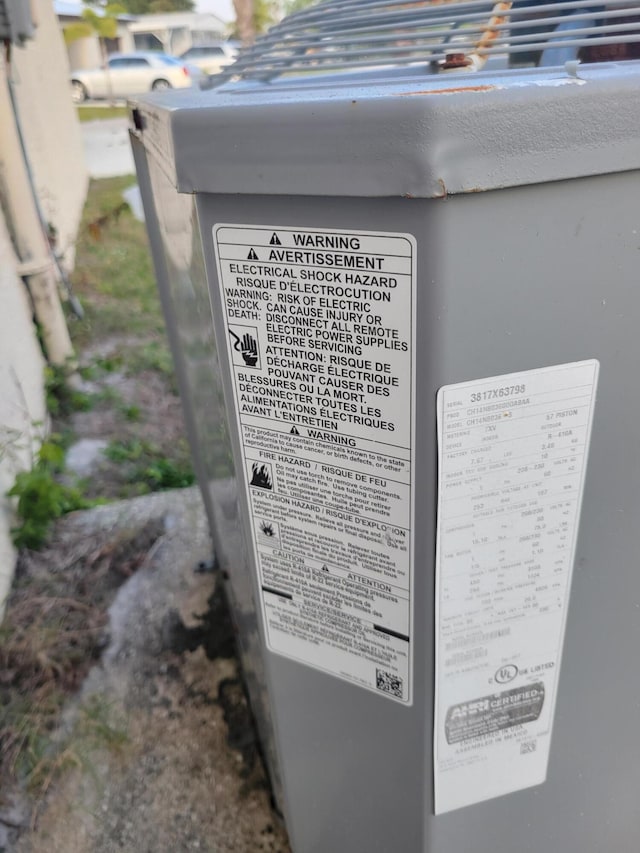 exterior details featuring central AC unit