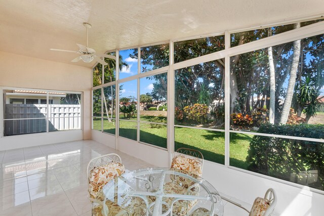 7267 Modena Dr, Boynton Beach, FL 33437 - sunroom with ceiling fan
