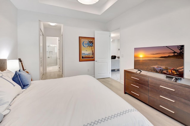 7855 Wildflower Shores Dr, Delray Beach, FL 33446 - bedroom with a raised ceiling and ensuite bathroom
