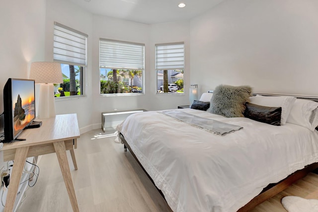 7855 Wildflower Shores Dr, Delray Beach, FL 33446 - bedroom with recessed lighting, baseboards, and light wood-style floors