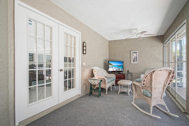 sunroom with french doors