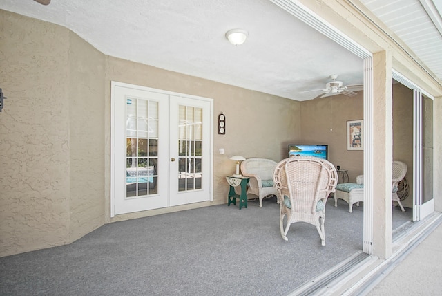 sunroom with french doors
