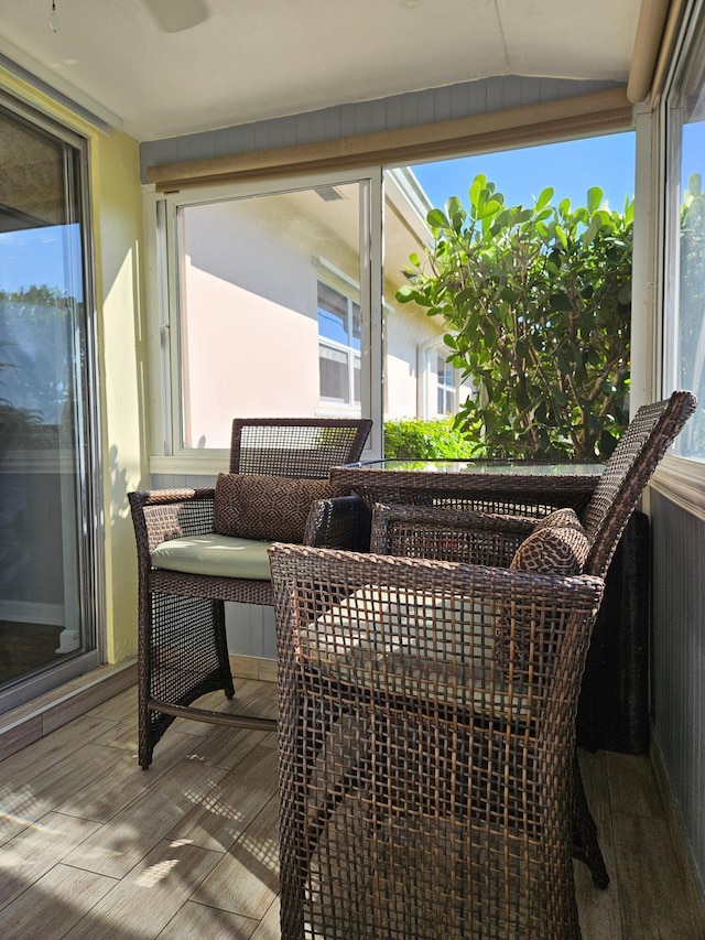 view of sunroom