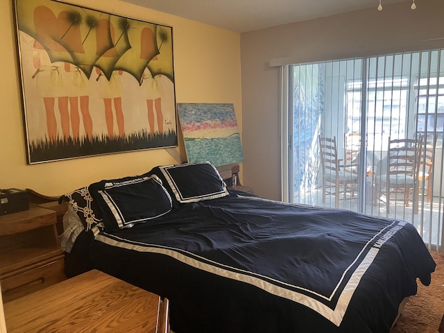 bedroom with carpet floors