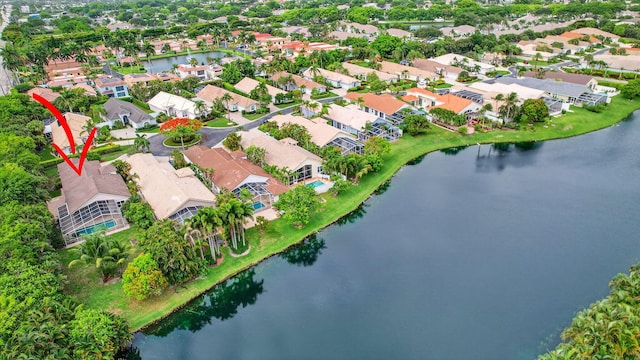 9025 Long Lake Palm Dr, Boca Raton, FL 33496 - aerial overview of property's location with nearby suburban area and a large body of water