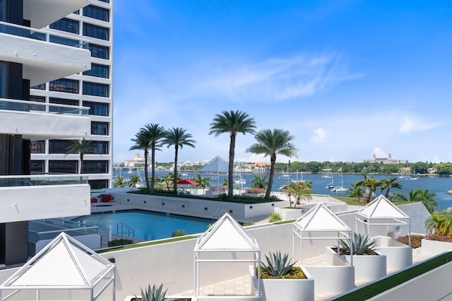 529 S Flagler Dr Unit 6E, West Palm Beach, FL 33401 - view of pool featuring a water view