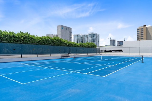 529 S Flagler Dr Unit 6E, West Palm Beach, FL 33401 - view of tennis court with a city view