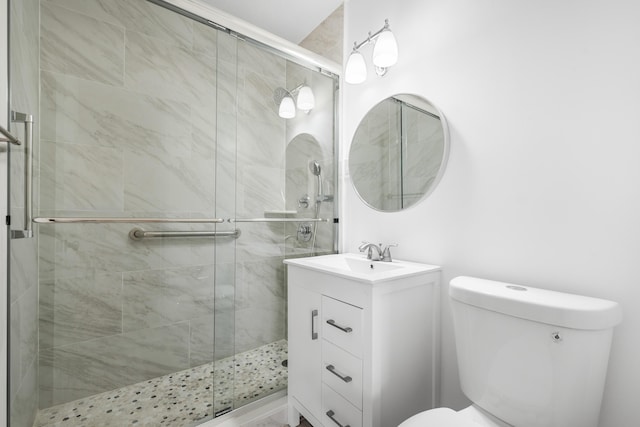 991 SW 31st St, Fort Lauderdale, FL 33315 - bathroom featuring vanity, toilet, and a stall shower