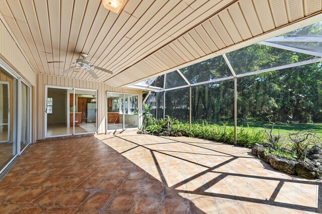 5116 Palm Way, Lake Worth, FL 33463 - unfurnished sunroom with ceiling fan