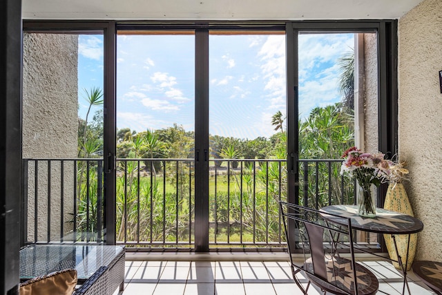 view of sunroom