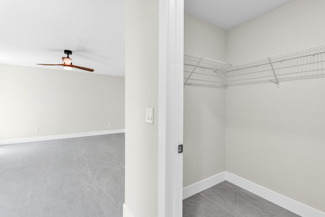 8585 100th Ave, Vero Beach, FL 32967 - walk in closet featuring ceiling fan