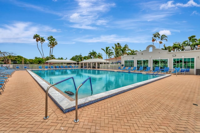 6100 Waldwick Cir, Delray Beach, FL 33484 - pool with a patio and fence