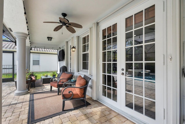 3434 Vanderbilt Dr, Wellington, FL 33414 - sunroom / solarium featuring french doors
