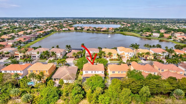 3434 Vanderbilt Dr, Wellington, FL 33414 - drone / aerial view featuring a residential view and a water view