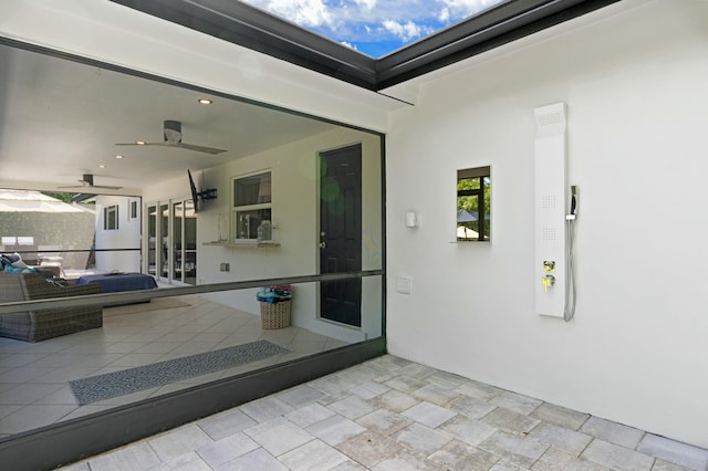 view of patio / terrace with ceiling fan