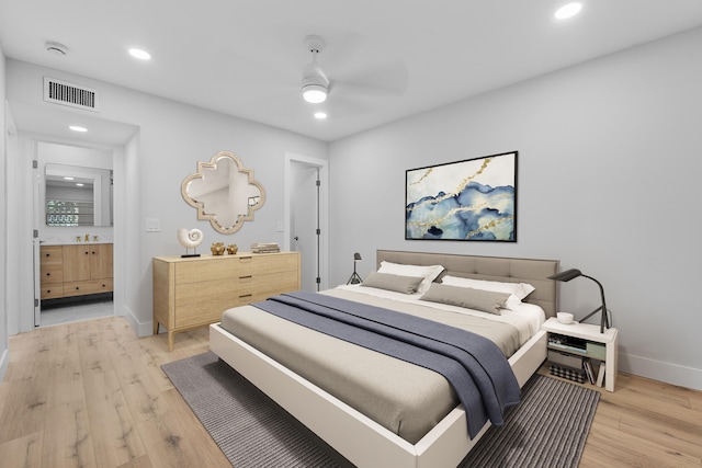 314 Monaco Unit G, Delray Beach, FL 33446 - unfurnished bedroom with recessed lighting, visible vents, light wood finished floors, and baseboards