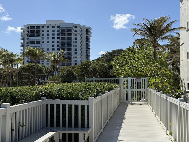 2003 N Ocean Blvd Unit 305N, Boca Raton, FL 33431 - wooden terrace with fence