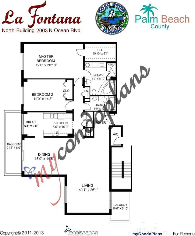 2003 N Ocean Blvd Unit 305N, Boca Raton, FL 33431 - view of layout