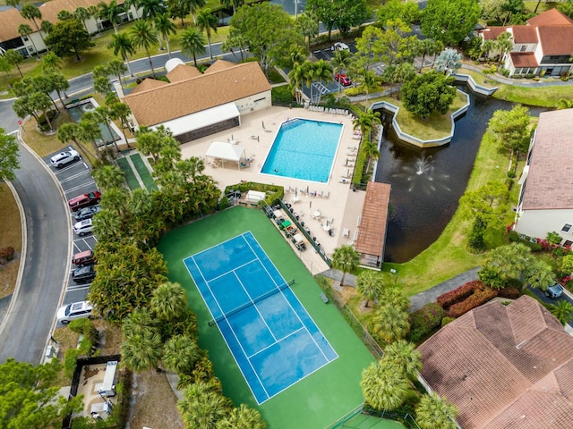 3251 Perimeter Dr, Greenacres, FL 33467 - birds eye view of property featuring a water view