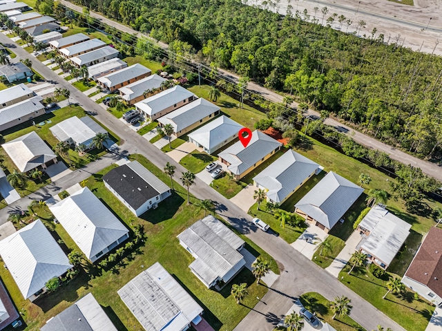 drone / aerial view featuring a residential view