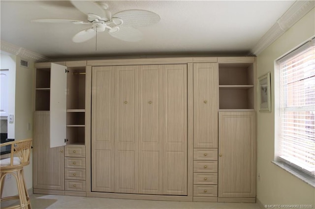 closet featuring visible vents