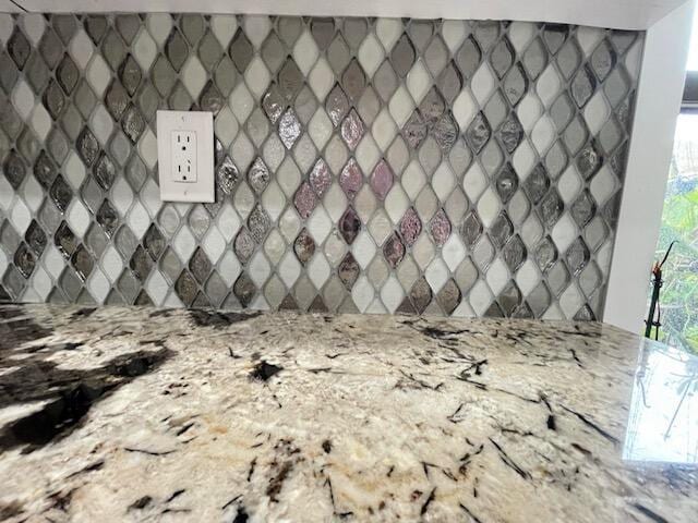 interior details featuring light stone counters