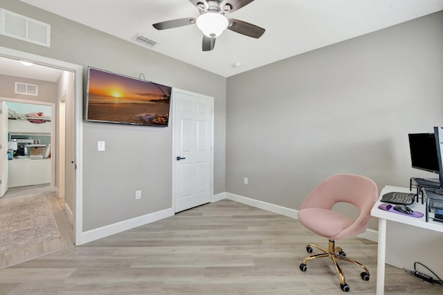 3558 SW Pisano St, Port Saint Lucie, FL 34953 - unfurnished office with visible vents and light wood finished floors