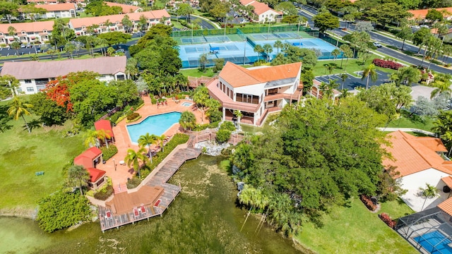 birds eye view of property featuring a residential view