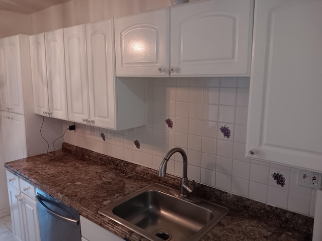 3450 Blue Lake Dr Unit 204, Pompano Beach, FL 33064 - kitchen with dishwasher, a sink, and white cabinetry