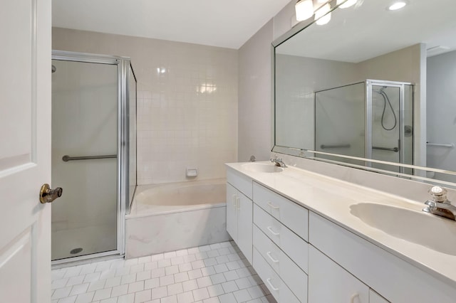 7857 Lexington Club Blvd Unit A, Delray Beach, FL 33446 - full bathroom featuring a shower stall, a sink, and a bath