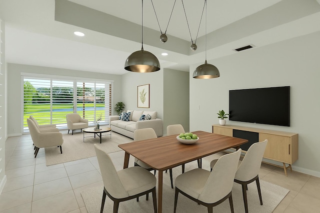 7857 Lexington Club Blvd Unit A, Delray Beach, FL 33446 - dining space featuring baseboards, recessed lighting, and light tile patterned flooring