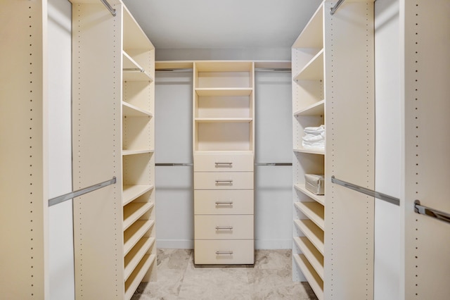 view of walk in closet