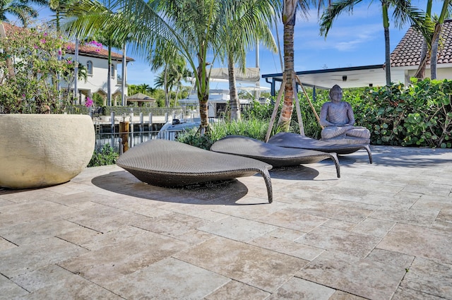view of patio / terrace with fence