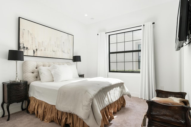 bedroom with carpet