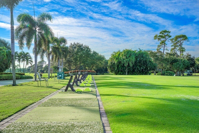 9 Stratford Dr Unit D, Boynton Beach, FL 33436 - surrounding community with a lawn