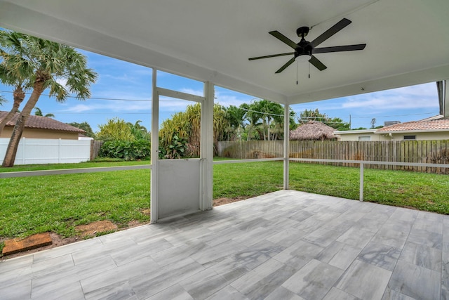 12938 Ellison Wilson Rd, North Palm Beach, FL 33408 - view of patio with ceiling fan