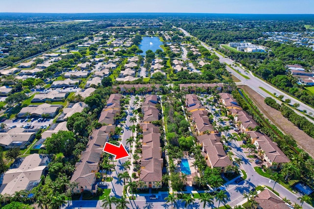 aerial view featuring a residential view