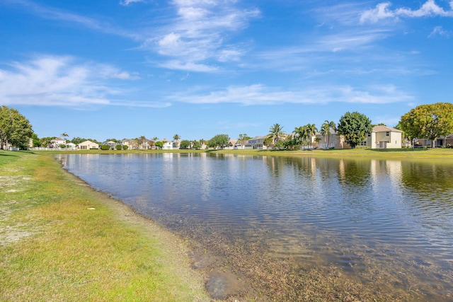 property view of water featuring a residential view
