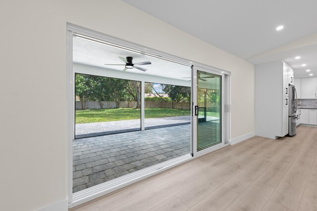 280 Sulky Way, Wellington, FL 33414 - interior space featuring recessed lighting, baseboards, light wood-style flooring, and a ceiling fan