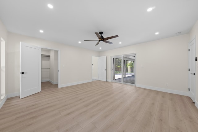 280 Sulky Way, Wellington, FL 33414 - unfurnished bedroom featuring access to outside, recessed lighting, light wood-type flooring, and baseboards