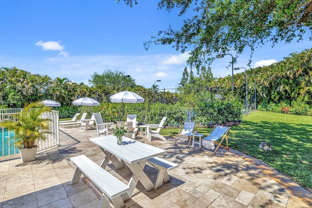 15082 Tall Oak Ave, Delray Beach, FL 33446 - view of patio / terrace featuring fence