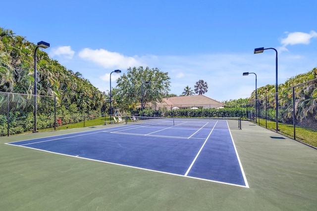 15082 Tall Oak Ave, Delray Beach, FL 33446 - view of tennis court with community basketball court and fence