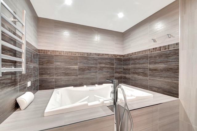 bathroom with a bath