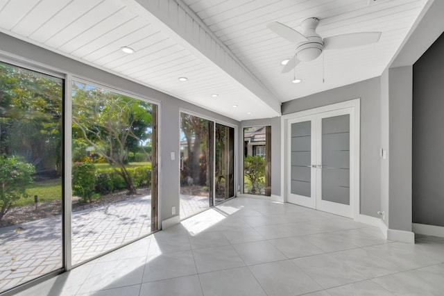 interior space with french doors
