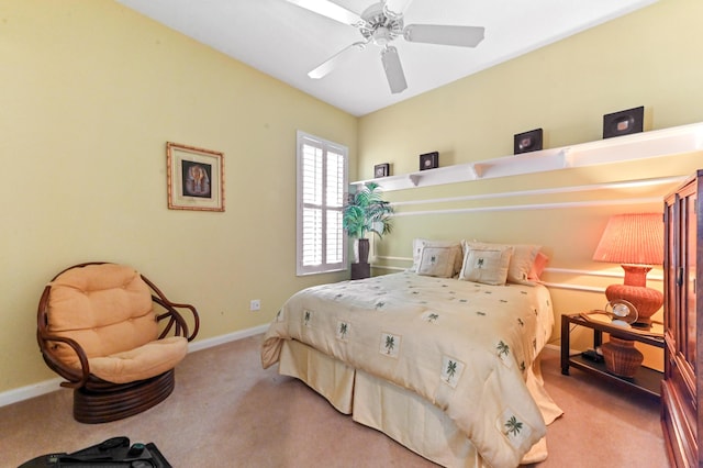 8378 Xanthus Ln, Wellington, FL 33414 - bedroom with carpet floors, baseboards, and a ceiling fan