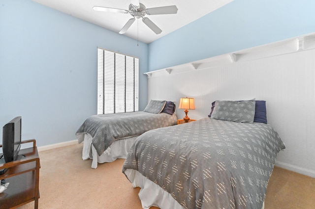 8378 Xanthus Ln, Wellington, FL 33414 - carpeted bedroom with baseboards and a ceiling fan